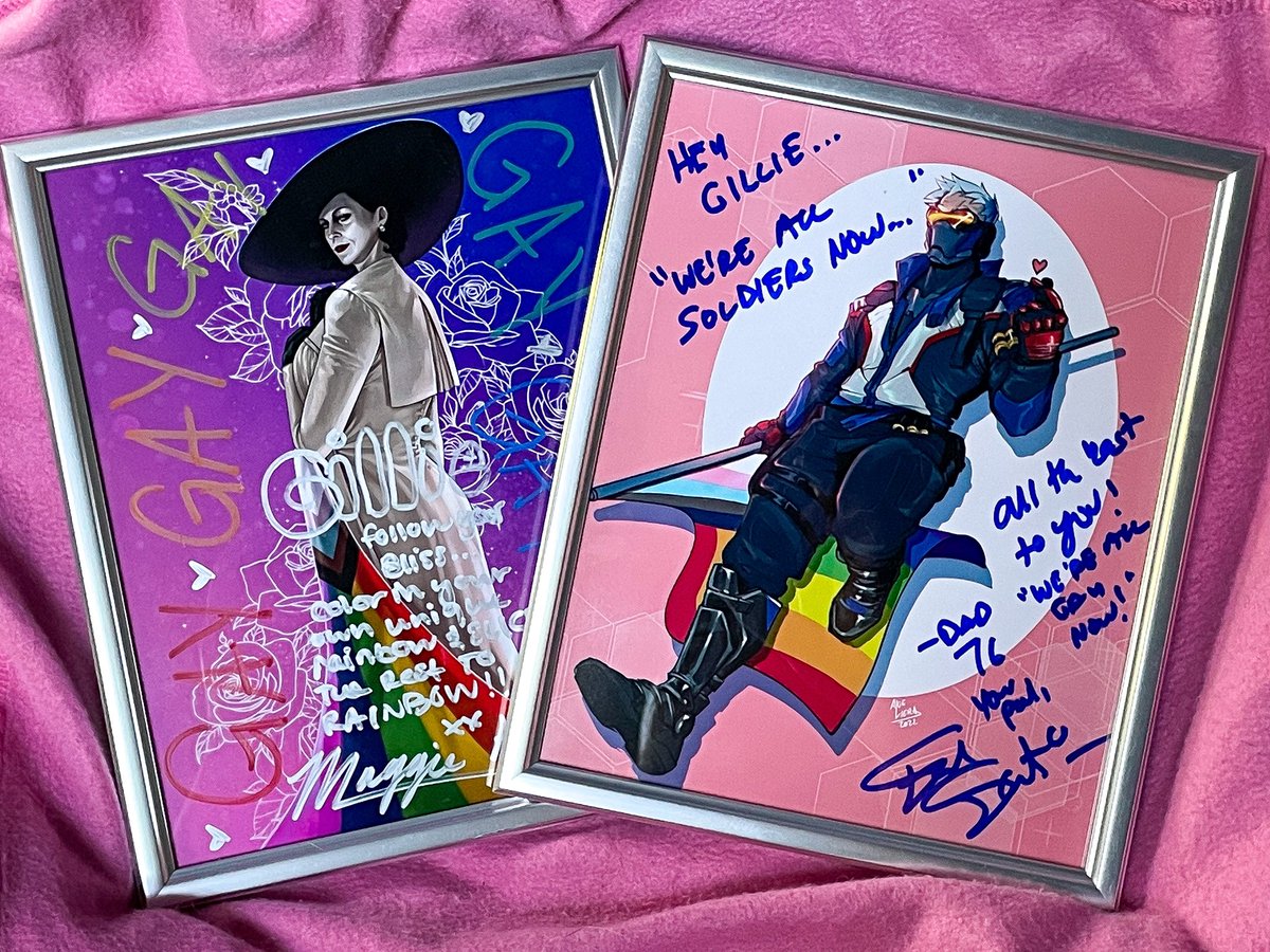 gillie_billie's tweet photo. thanks to @StreamilyLive for allowing me to obtain these jewels and make Pride Month the best so far.. obtained Dad: 76 and Lady D’s signatures. What more could I ask for?
@FredTatasciore @maggiethebard #Dad76 #LadyD #Soldier76 #LadyDimitrescu https://t.co/tm3xVRT2Ve