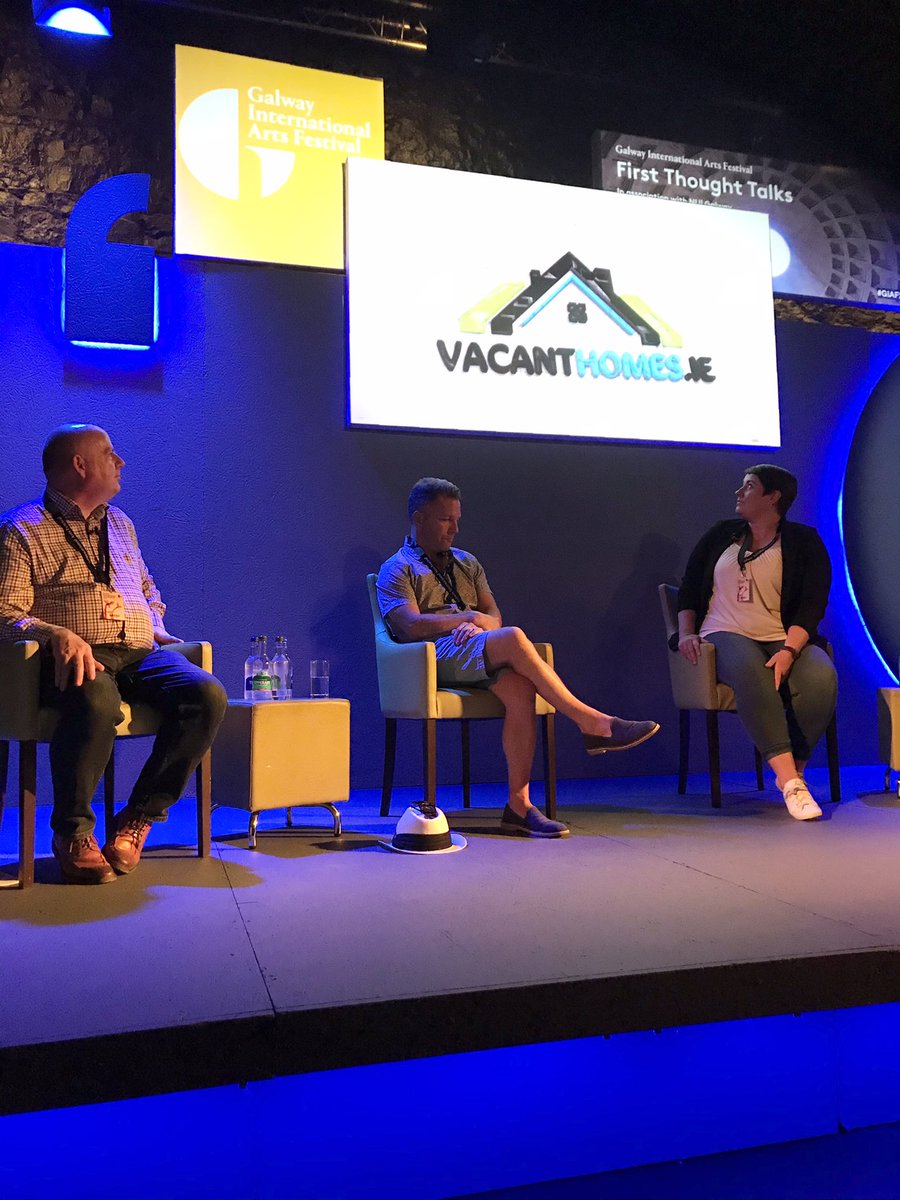 TomGilliganIRL's tweet photo. Delighted to participate in today’s #firstthoughttalks with Maggie Molloy & Kieran McCarthy from @cheapirishhouse along with Catriona Crowe @GalwayIntArts as we discussed why so many homes in Ireland are vacant / derelict and how they can be brought back into use #Vacanthomes https://t.co/2foFDavwnd