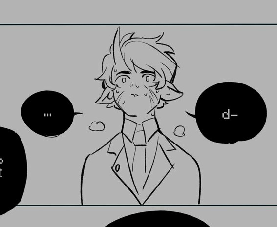 on a more /srs note i really like this panel i think it still looks pretty good considering i did it last year

also the slight perspective / lineart / expression was fun to do :D https://t.co/fO56qiIr0u 