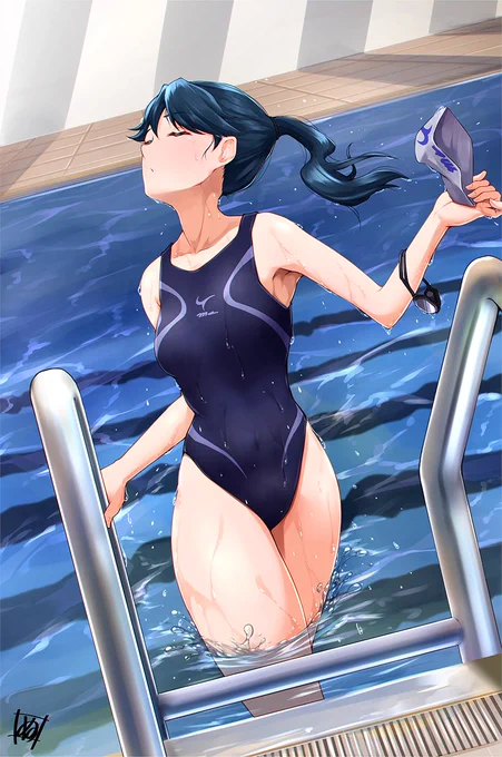 鳳翔さんはきっと、ゆ～っくりと綺麗なフォームで泳ぐと思うんですよ。 