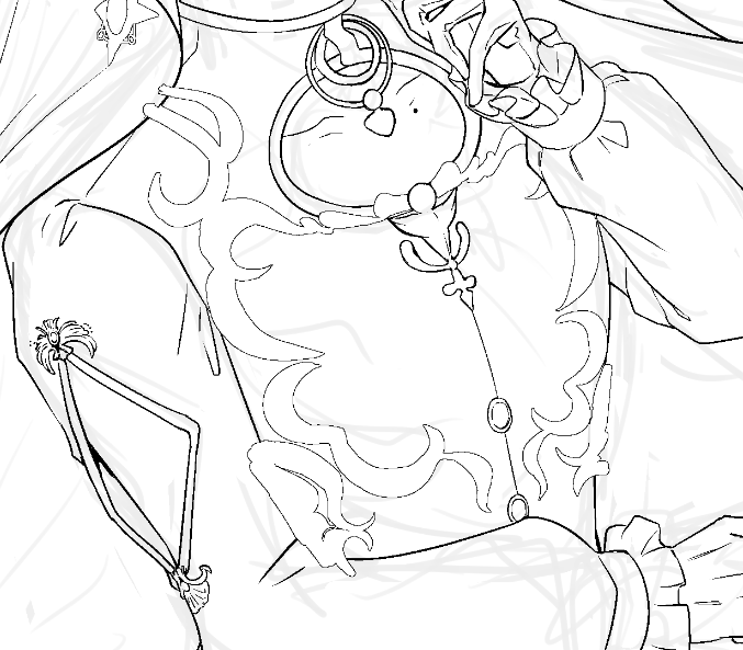 ナック布教しながら描いてたのはこっちという。
らくがきのつもりだったのになんで真面目に描き始めたんだろう…🤔 