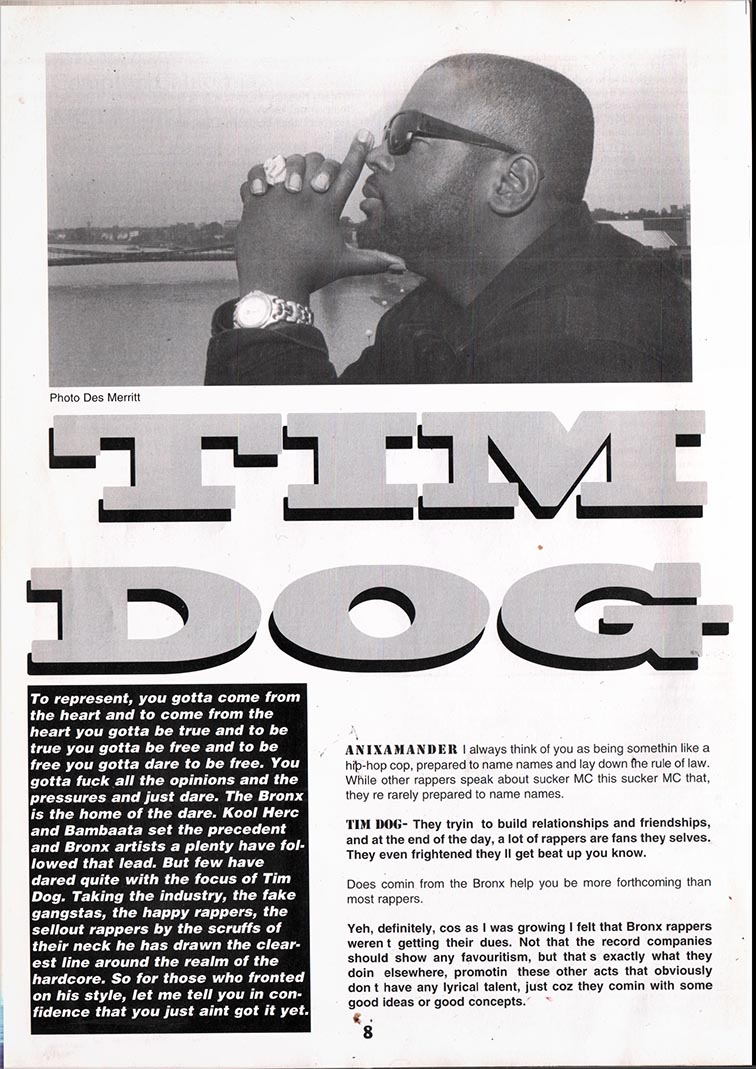 EwanAllinson's tweet photo. After a difference of opinion with @harryallen about Tim Dog's legacy, in 2015, prompted by @sistadbarnes ' critique of Straight Outta Compton, I promised I would scan and share the full interview. Now in 2022,my promise is honoured.
#TimDog
#Represent
Cheers to @Aquariuslonn https://t.co/gYOA35b6q9