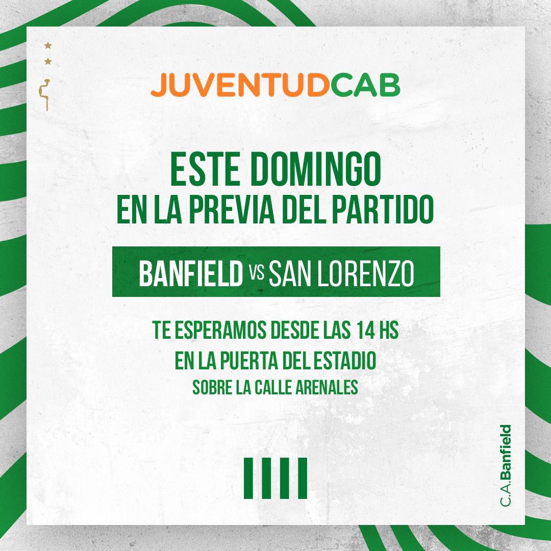 Los esperamos mañana para compartir la previa del partido juntos!💚🙌🏻