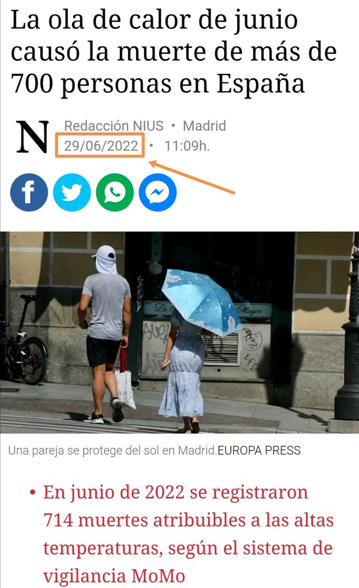 La_SemiYA_dl_VD's tweet photo. 🚨Número de muertos por calor en España:

2016:7
2017:7
2019:9
2022:714 en Junio!
360 en 6 días de Julio!🤯

Han aumentado los fallecidos por calor un 13.250% en sólo 3 años?siendo 2019 uno de los más cálidos desde 1965?

¿Vamos a seguir permitiendo que nos traten cómo idiotas?🤬 https://t.co/ffmAtCEds1