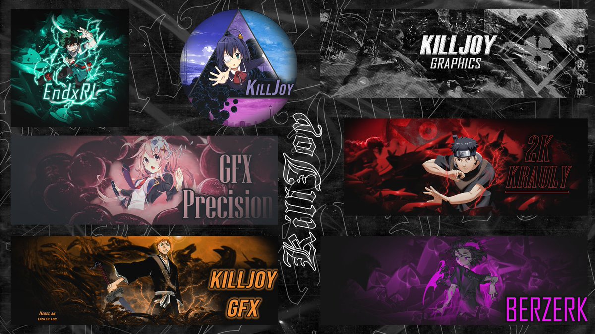 NotKillJoyGFX's tweet image. Saw a couple people do it, soooo.... #PorfolioDay! Check out the rest of my Profile to see the work I've done! #GFX #gfxdesigner RTs♻️ would be appreciated ❤️