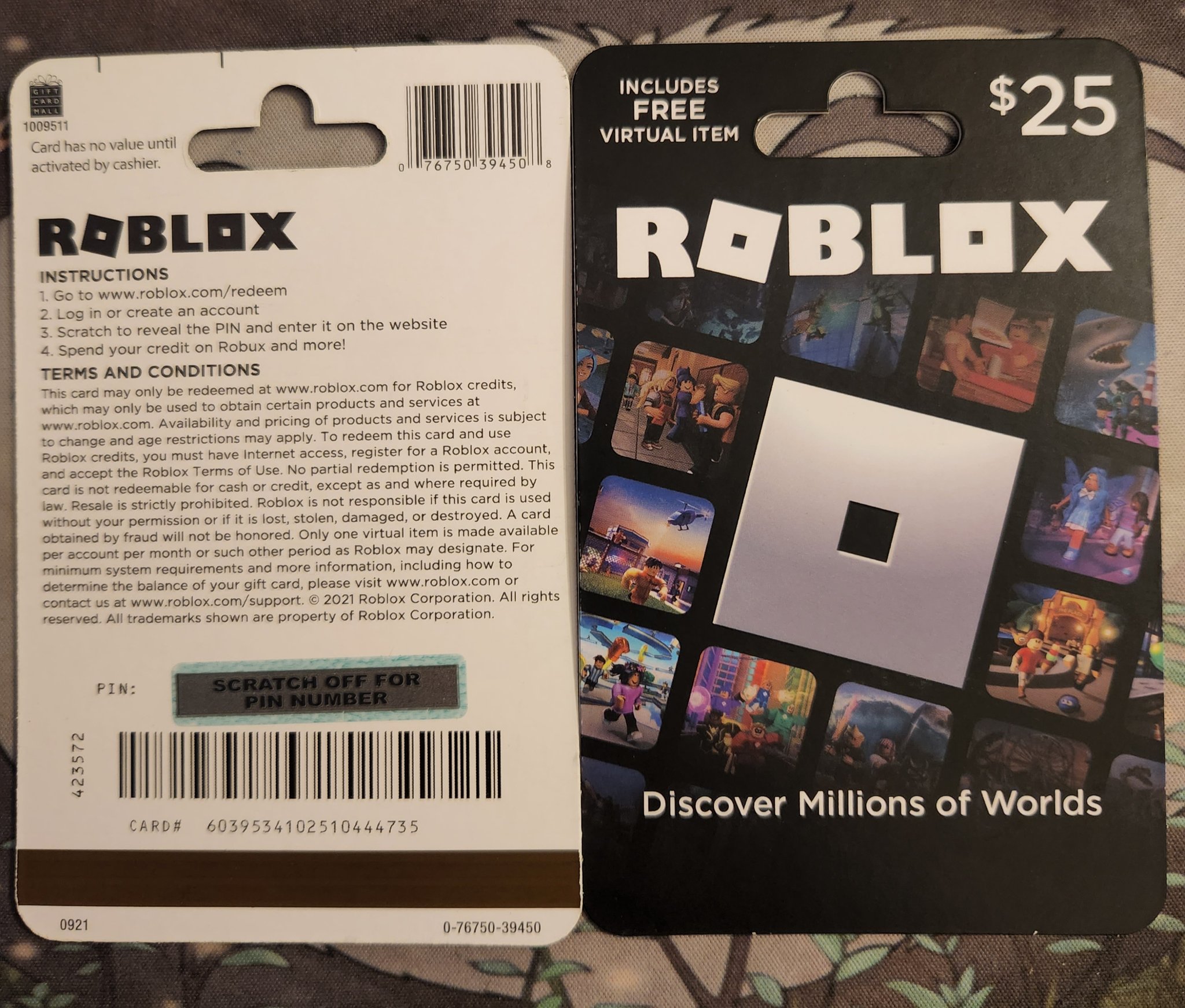 Roblox Game eCard $25