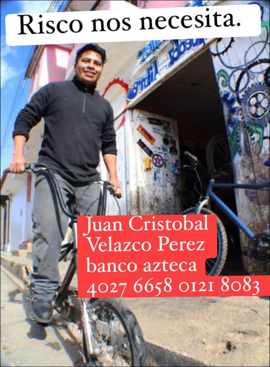 Tener cáncer no es lo mismo si vives en la capital del país que en Chiapas. Menos aún si eres indígena tzeltal y el español no es tu lengua materna. El compañero ciclista y activista Risco Velazco tuvo que venir a la capital en busca de atención especializada como última opción.