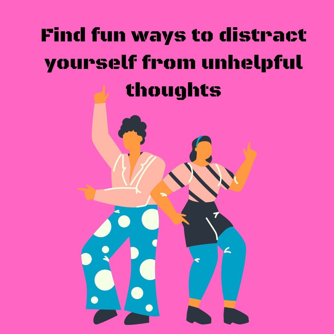 Jump Back Up July - Day 16: Find fun ways to distract yourself from unhelpful thoughts. #JumpBackUpJuly #Wellbeing