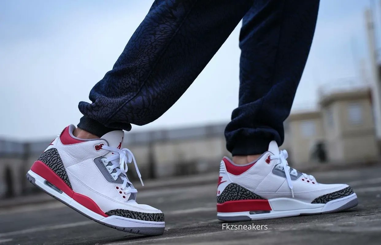 The Air Jordan 3 Cardinal Red Releases Tomorrow - JustFreshKicks