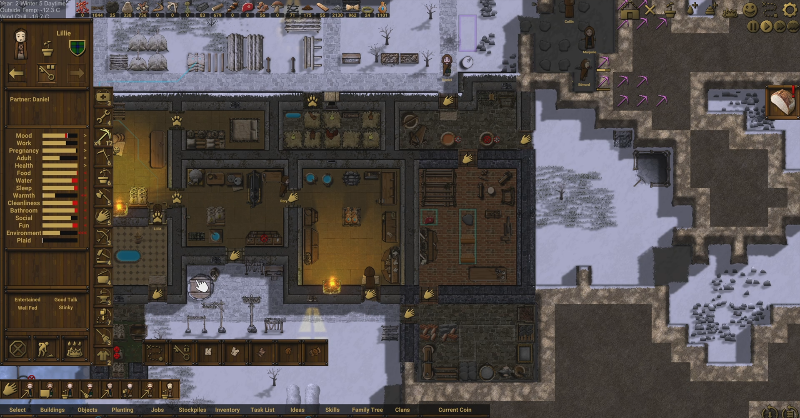 HoodedHorseInc's tweet photo. Medieval colony sim
