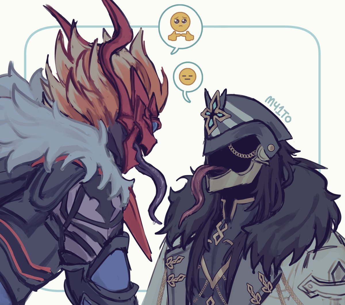 They're communicating #GenshinImpact #Capitano #childe