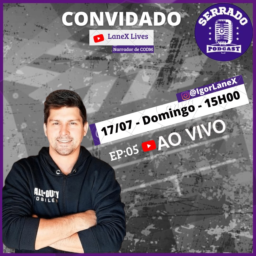 SerradoPodcast's tweet photo. Nossos bons momentos não param, e é claro que vocês não podem esperar, dessa vez nosso amigo @igorlanex foi o nosso convidado para um bate papo top, contando tudo sobre o que é ser um narrador top de jogos! 
  Nesse domingo, dia 17/07/2022 as 15H lá no nosso canal.!! https://t.co/oFT5tOzq1x