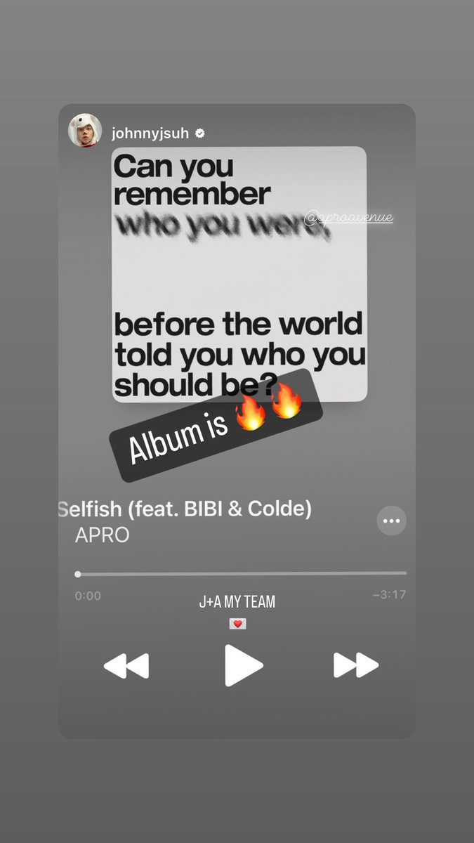 209_archive's tweet photo. apro has reposted johnny’s story to his feed~😊

“J+A MY TEAM
💌”

https://t.co/K4gSblljkz

#쟈니 #JOHNNY #ジャニー #NCT127 #NCT #johnpro🤡 https://t.co/St7pjzN7Yr