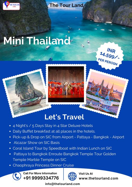 TheTourLand's tweet photo. Book THAILAND tour in INR 14,599/- Per Person 
#thetourland #thailand  #bangkok #travel #phuket #thai #travelphotography #thailandtravel #photography #indonesia #amazingthailand #love #malaysia #chiangmai #asia #singapore #nature #travelgram #beach #photooftheday #pattaya https://t.co/9PFmatpL86