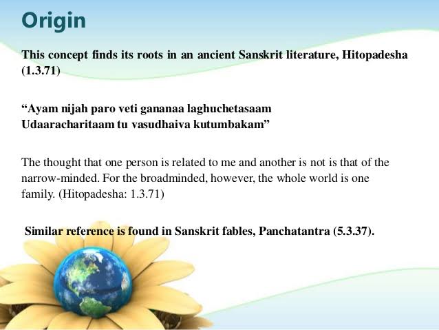 Imam_A_Siddique's tweet photo. ๐@emerald1910 #Namaste Mr. Leary, greetings & immense gratitude from #Mumbai #India. Here's the #SanskritShloka & the #Philosophy of #VasudhaivaKutumbakam #UniversalHumanFamily explained.
"Ayam nijah paro veti ganannaa laghuchetasaam, Udaaracharitaam tu vasudhaiva kutumbakam". https://t.co/uo6SgWLdpS