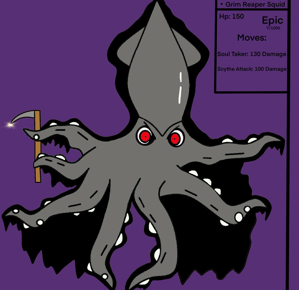 SquidCardNFT's tweet photo. This is #7/1000 follow with notifications to know when the squid is released. #NFT #NFTCommunity #nftart #NFTartists #NFTartist #NFTdrops #NFTartwork https://t.co/t8Ux2XYYEF