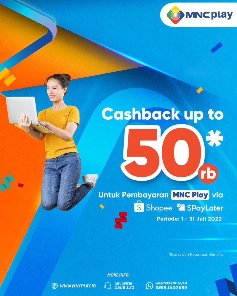 MNCPlayID's tweet photo. Simak details promo lengkapnya di https://t.co/lIpLfb8c0B periode promo 1 - 31 Juli 2022.⁣⁣⁣⁣⁣
⁣⁣⁣⁣⁣⁣
More info 👇🏻⁣⁣⁣⁣⁣⁣⁣
WA Interaktif 24 Jam: https://t.co/8b1UAeFat0⁣⁣⁣⁣⁣⁣
📞 1500 121⁣⁣⁣⁣⁣⁣⁣
🌐 https://t.co/7KGCDaVVWR       https://t.co/XyKRV0ubjP