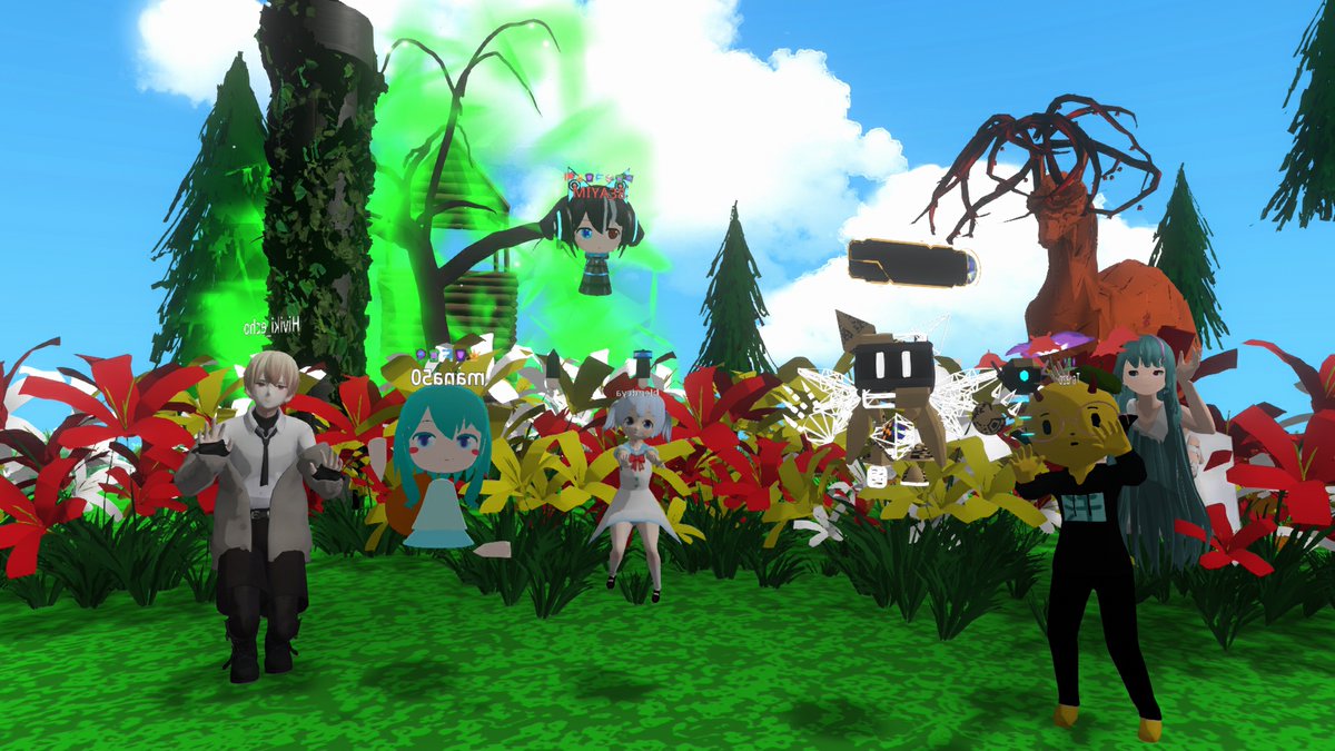 Hiviki_echo's tweet photo. Torazoさん、Manaさんのご案内で #NeosVR の #TiltBlush ワールド巡りに行ってきました
作品を観たり、実際に触って教えていただきながら線を描いてみたり、色変更をしてみたり…
楽しい時間を、ありがとうございました^^
(Torazoさん個展会場のお魚の色も、とてもキレイだったので再訪したい…! https://t.co/5YzN7QRYTo