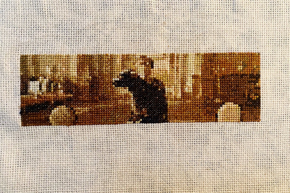 sangsanrio's tweet photo. who wants a bookmark? 
#SAN #ATEEZ #ATEEZfanart #artiny #creatiny #crossstitch #xstitch #needlework @sanhwakookie https://t.co/lz0MV7V8PB