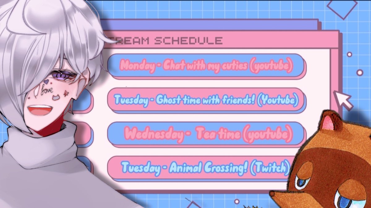 LeoLasagna's tweet photo. Here you go! My new schedule for this coming week! See you there!~ 

#Vtuber #streaming #schedule https://t.co/03QSb7werx