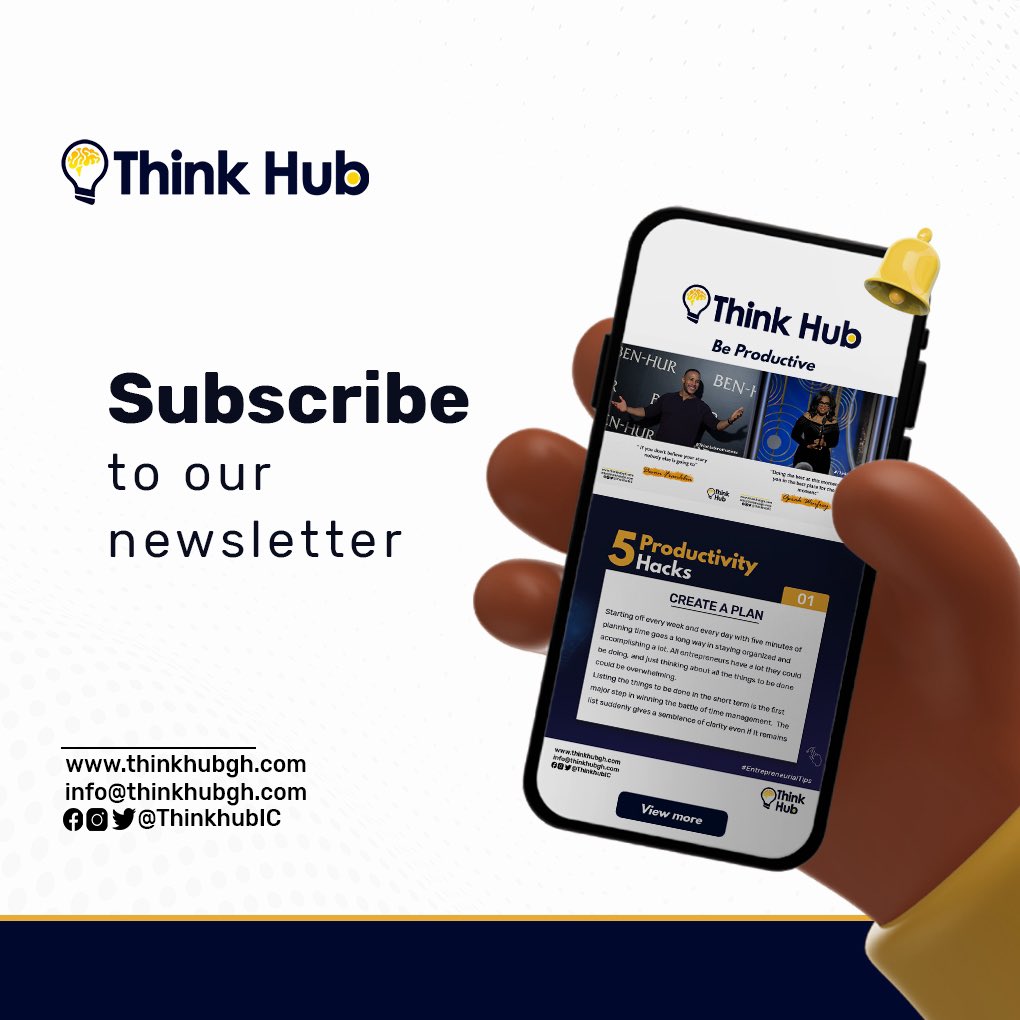 ThinkHubIC's tweet image. Subscribe to our newsletter. #Newsletter