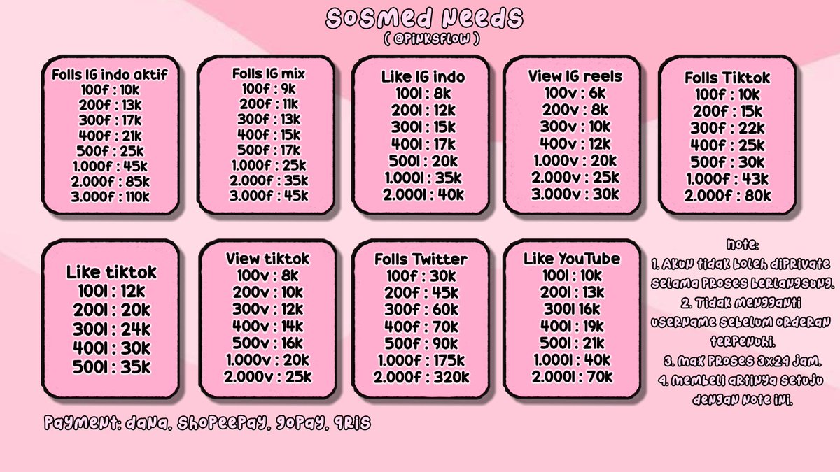 cfutes's tweet photo. haloo yang butuh followers, like, views ( Instagram, Twitter, youtube, tiktok ) bisa intip jualan aku ni ada sosmed needs untuk berbagai aplikasi yang mau tanya² atau order bisa dm atau wa aja yaa^^ 

#zonauang #zonaba https://t.co/wlUHutnAv8