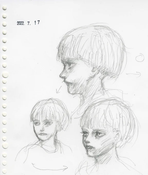 顔Boy Faces#illustration #イラスト #HitoshiYoneda #米田仁士 #doodle #落書き 