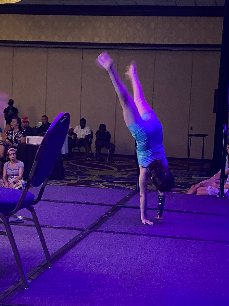 MoebiusSyndrome's tweet photo. Would it even be a MSF Conference without a talent show and dance?!? We have such an incredibly talented community! 💜 #msfcon22 #msflimitless #moebiussyndrome https://t.co/cM5H7VnVzC