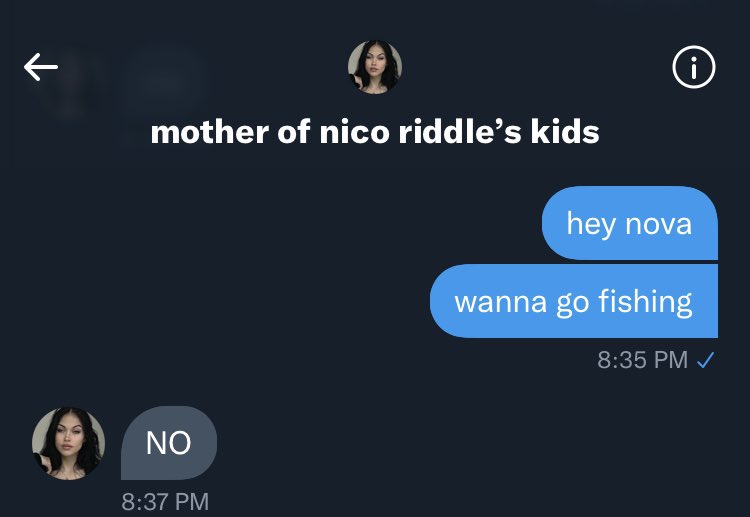 nova hates fishing confirmed