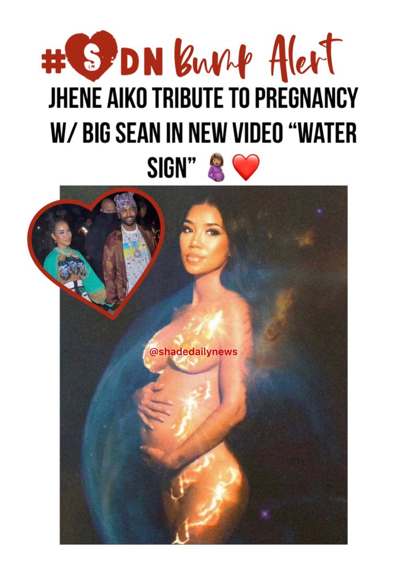@JheneAiko showing off her baby bump to the world in tribute of her pregnancy w/ @BigSean in new music video Water Sign feat. @august08 ✨ #jhenéaiko #bigsean #babybumpalert #august08 #watersign #Repost #Tap #Like #Follow #Comment #Share #ShadeTalk #SDN #shadedailynews
