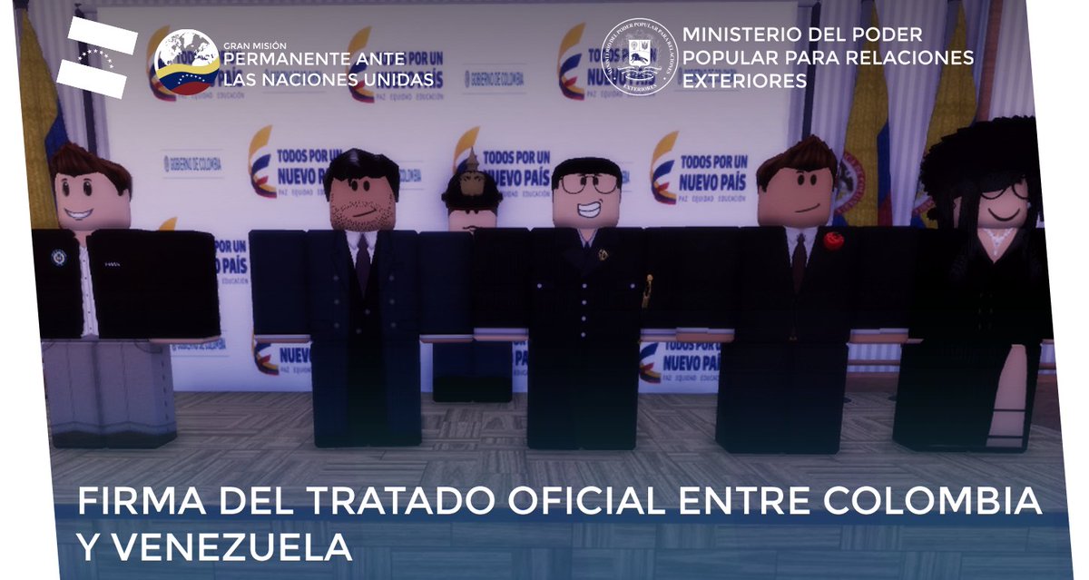 VenezuelaRbx's tweet photo. Hoy el Presidente, el Vicepresidente y la Primera Dama se reunieron con el Presidente Colombiano en la Casa de Nariño en Bogotá para la firma del Tratado acordado una semana antes en Miraflores. Éste es un primer gran paso para las relaciones entre Bogotá y Caracas. 🇨🇴🤝🇻🇪 https://t.co/hu38np7hWm