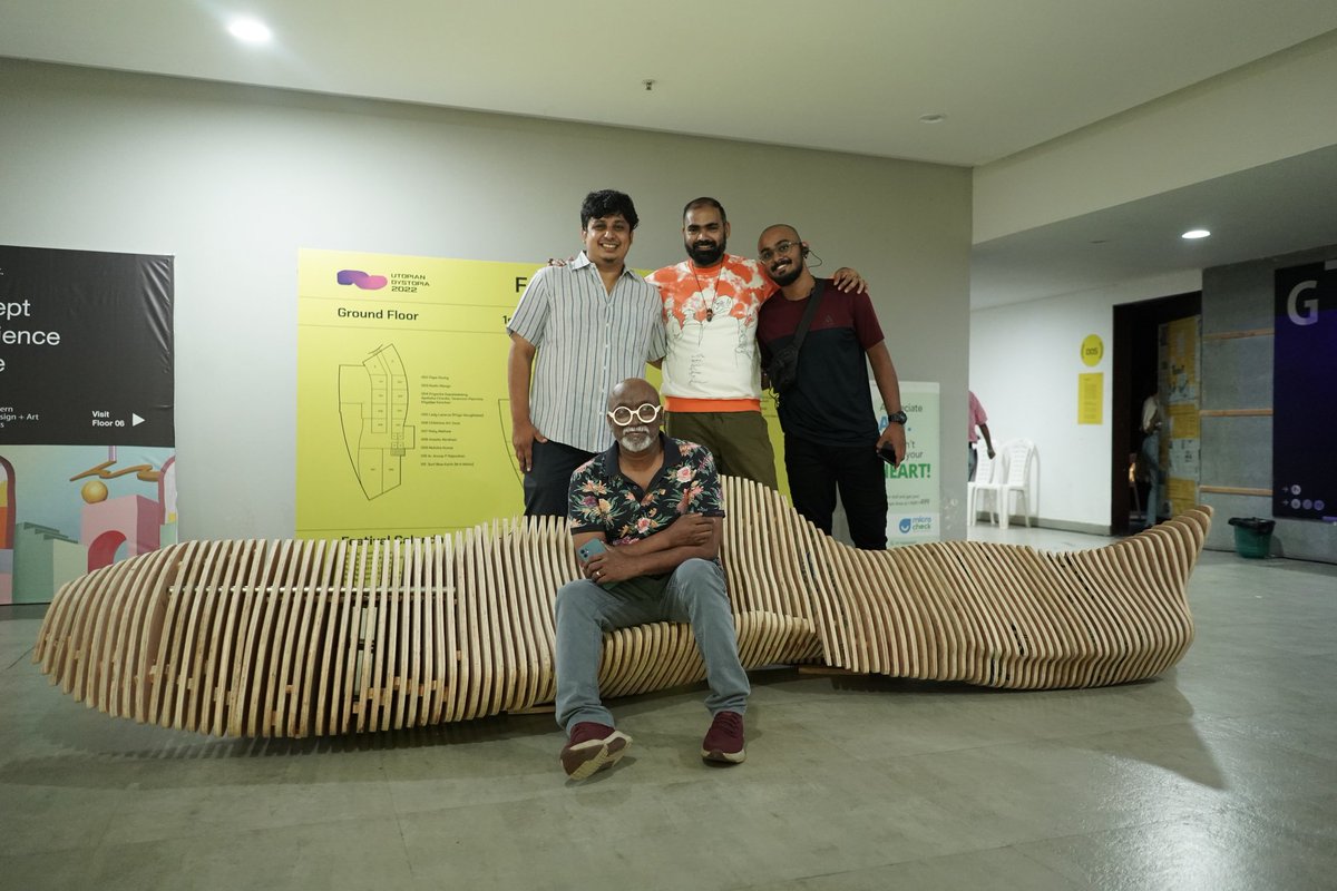 Vinod Ramaswamy I Citizens Art (@citizens_art) on Twitter photo Curatorial team (Ar.Asif Rahman Junaid & Art Coordinator - <a href="/Gigin_gs13/">Gigin George</a> <a href="/Utopiandystopi2/">Utopian Dystopia</a> met the visionary who changed the outlook of contemporary art in India. <a href="/KrishBose/">Bose Krishnamachari</a> needs no introduction
Parametric furniture designed by <a href="/asifbeetle/">Asif Rahman Junaid</a>
#artfestival #curators <a href="/KochiBiennale/">Kochi-Muziris Biennale</a> Curatorial team (Ar.Asif Rahman Junaid & Art Coordinator - <a href="/Gigin_gs13/">Gigin George</a> <a href="/Utopiandystopi2/">Utopian Dystopia</a> met the visionary who changed the outlook of contemporary art in India. <a href="/KrishBose/">Bose Krishnamachari</a> needs no introduction
Parametric furniture designed by <a href="/asifbeetle/">Asif Rahman Junaid</a>
#artfestival #curators <a href="/KochiBiennale/">Kochi-Muziris Biennale</a>