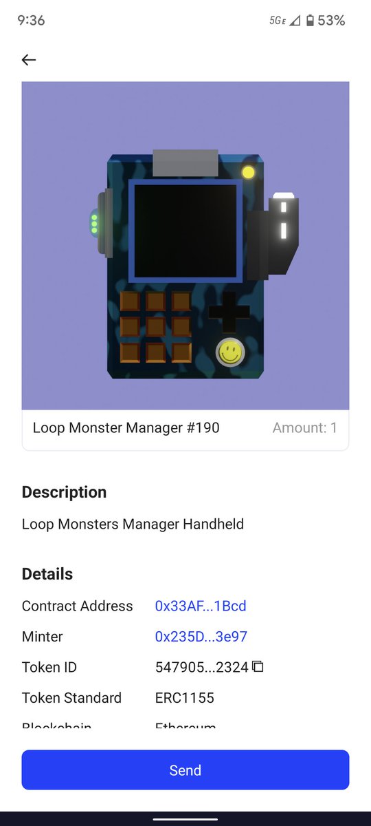 TheGuySmiling's tweet photo. My first NFT by @LoopmonNetwork purchased using @LoopExchange 

 Thank you @sk33z3y_sk3l3 for making a market that's open to all creators  :)

#L2 #L222 #LRC #Loopring #EveryoneExchange
#Loopmon https://t.co/tvJUwQzoSB