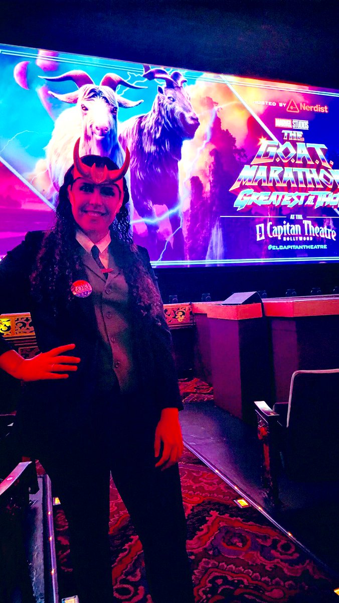 GlitzyMizz's tweet photo. Kid loves #Loki!!! At a Marvel studio marathon at the El Capitan theatre in LA https://t.co/9bmiSRqd3o