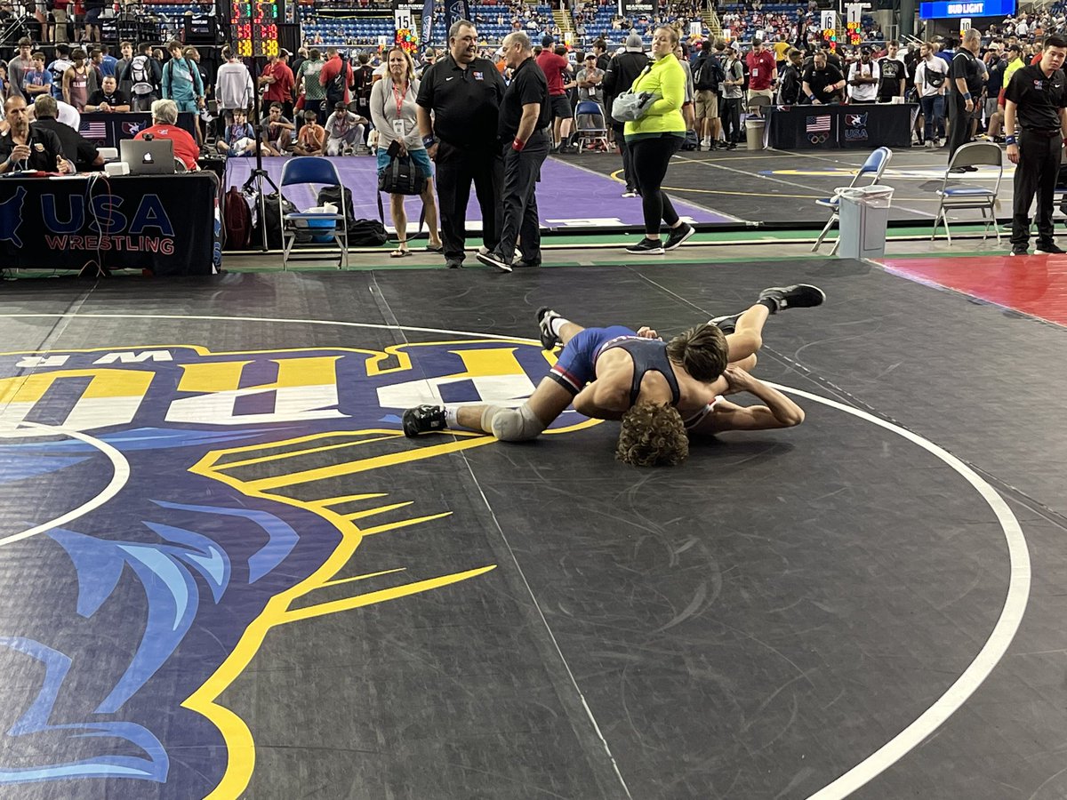 SwcWrestling's tweet photo. Landon &amp; Jarvis advance to day 2. #stillwrestling #Fargo22 #BUILTDIFFERENT https://t.co/15y8CEOdsV