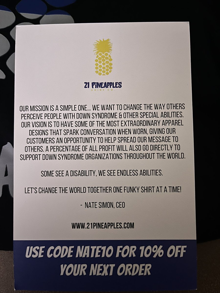 Hubby knows my love for those who have been blesses with a little extra chroma-zone and for our men &amp; women in blue!! So he ordered from <a href="/21pineshirtco/">21 Pineapples Shirt Co.</a>. to support Down Syndrome and our Law Enforcement ￼#homieswithextrachromies#21PineapplesShirtCo #OfficerDaniels #BeAGoodHuman