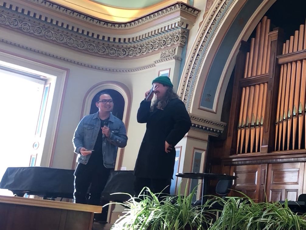 SpencerMagic's tweet photo. Another amazing day performing! Never thought I would have the opportunity to perform in Hobart Town Hall. 
Best audience reaction goes to my man Hugh from thefoleyartists 🔥
#patrickspencermagic #patrickspencer #magic #magician #honestliar https://t.co/oSEBVFPYhc
