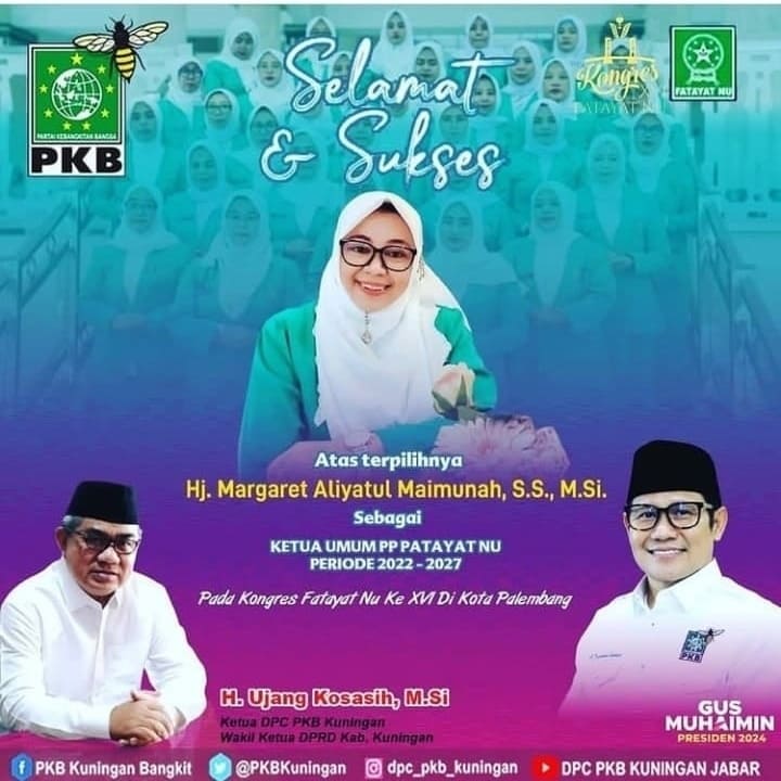 gardabangsa77's tweet photo. Selamat Dan Sukses atas Terpilihnya Margaret Aliyatul Maimunah Sepagai Ketua Umum  baru Fatayat NU
Somoga keberagaman itu makin memperkuat, saling mengisi, dan saling melengkapi. https://t.co/veQrgILxwk
