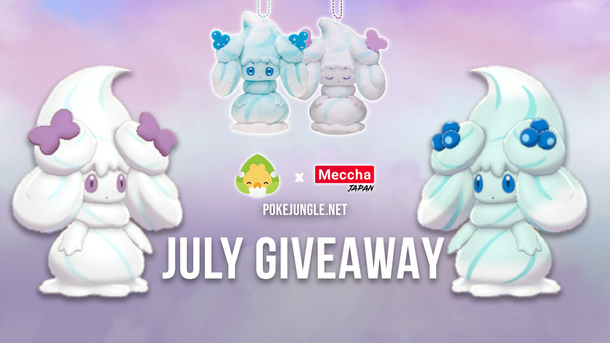 🍨JULY GIVEAWAY🍨
Want a sweet summer treat?! We're giving away a set of two Alcremie plush keychains! Don't miss your chance to win some merch!😋
1⃣Must follow <a href="/pokejungle/">PokéJungle 🌱 Pokémon news for games, merch & more</a> and <a href="/mecchaJP/">Meccha Japan</a>
2⃣RT this tweet🔄
3⃣Finish entry here: pokejungle.net/2022/07/16/jul…
🌏OPEN WORLDWIDE