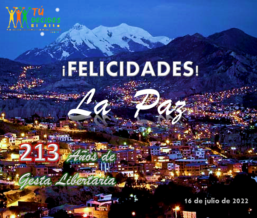 DecidesEl's tweet photo. 📍 La Red Tú Decides El Alto rinde homenaje al departamento de La Paz 🇧🇫 en sus ¡213 Aniversario de Gesta Libertaria! 🎂
¡Felicidades Ciudad del Cielo! 💚❤️ Red Tú Decides La Paz 
#AniversarioDeLaPaz #213años #LaPaz #JallallaLaPaz #TudecidesElAlto #tudecidesBolivia https://t.co/5AKk2YTEdH