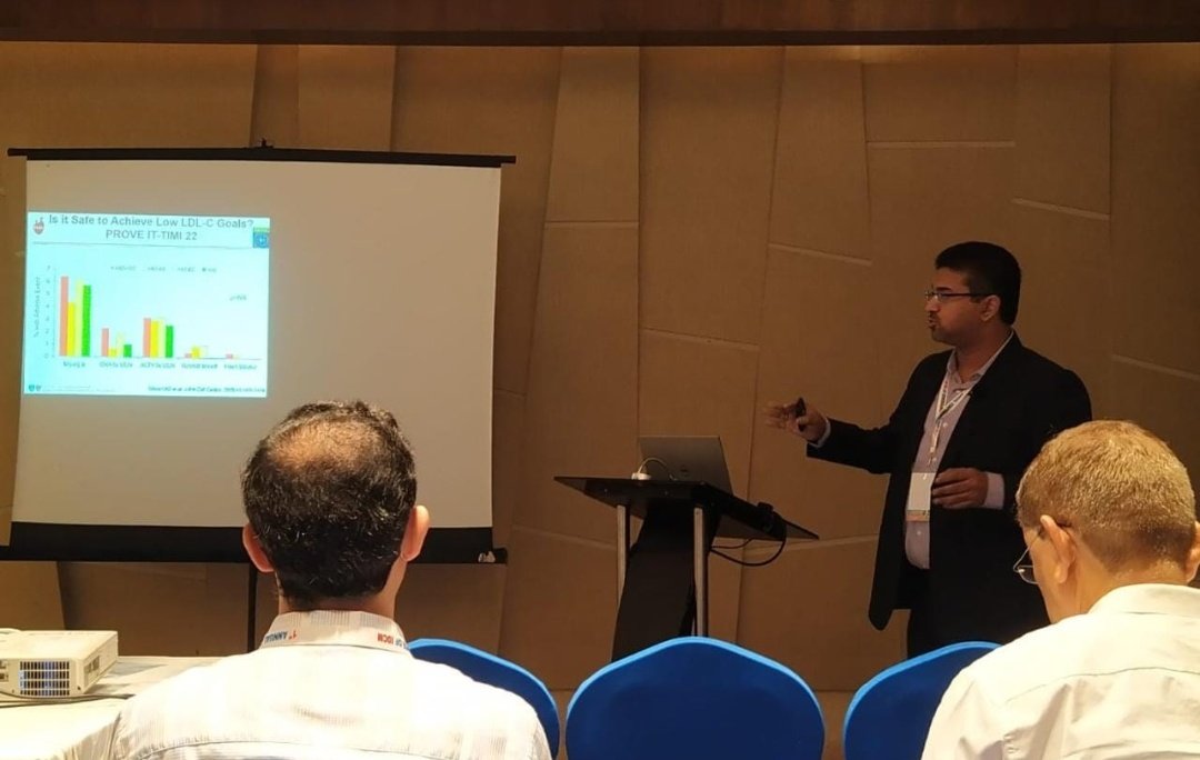 DrCMathew's tweet photo. Speaking on lowering LDL to the new goals with the new tools at 1st national IDCM Conference https://t.co/dIcvqxx43Q