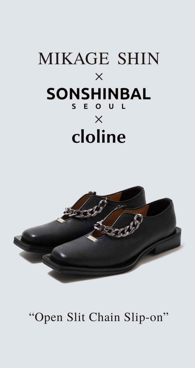 MIKAGE_SHIN_'s tweet photo. 【NEWS】
この度、MIKAGE SHIN×SONSHINBAL ×clolineのトリプルネームコラボでオリジナルシューズを製作致しました。
7/23(土)-7/24(日)のMIKAGE SHINの23Pre-SS 一般受注会にて、先行受注をスタート致します。
また、SONSHINBAL 様の展示会＆試着会も同時開催致します。(詳細→) https://t.co/ufa4CSvpZV