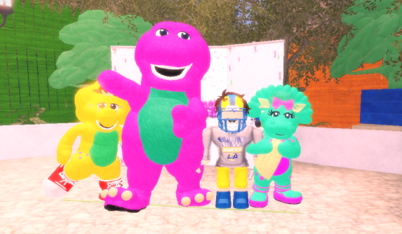 AaronTheWiggle's tweet photo. Had fun meeting barney Bj and baby bop at forest of fun
@Barney_ROBLOXIA https://t.co/8MwB7OWy5k