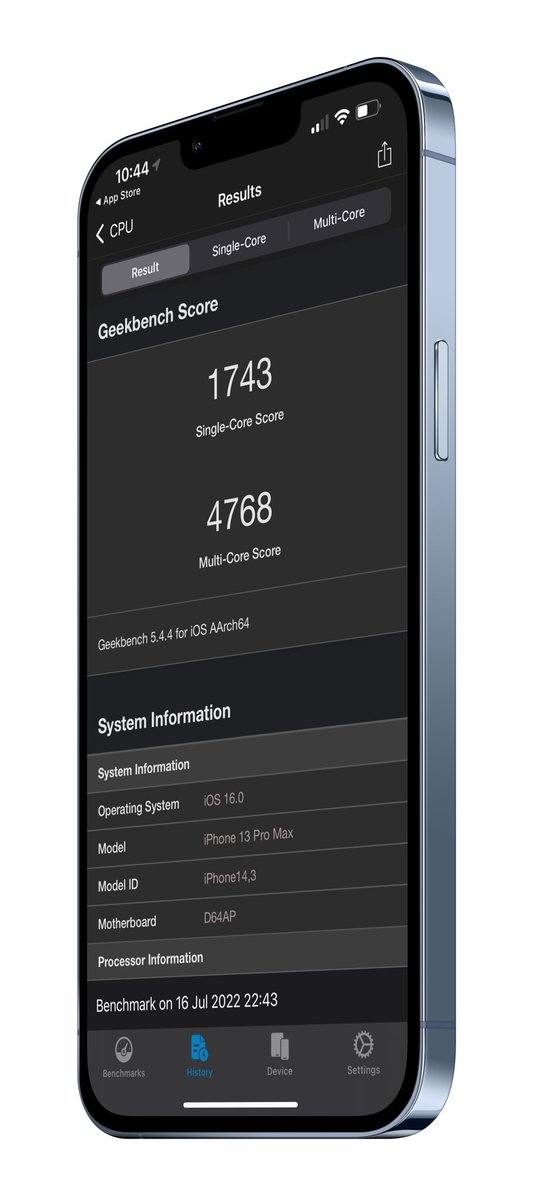 justAT3chGuy's tweet photo. Just some late night numbers #ios16beta3 https://t.co/ghsfSf9xlc