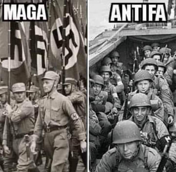 It is AMAZING that people STILL don't get it; who these 2 groups support...MAGA supports racist's, White Supremacists, Nazi sympathizers and far right violence...ANTIFA supports keeping America a Democracy, free from fascism that Trump and the Republican party have embraced...sad