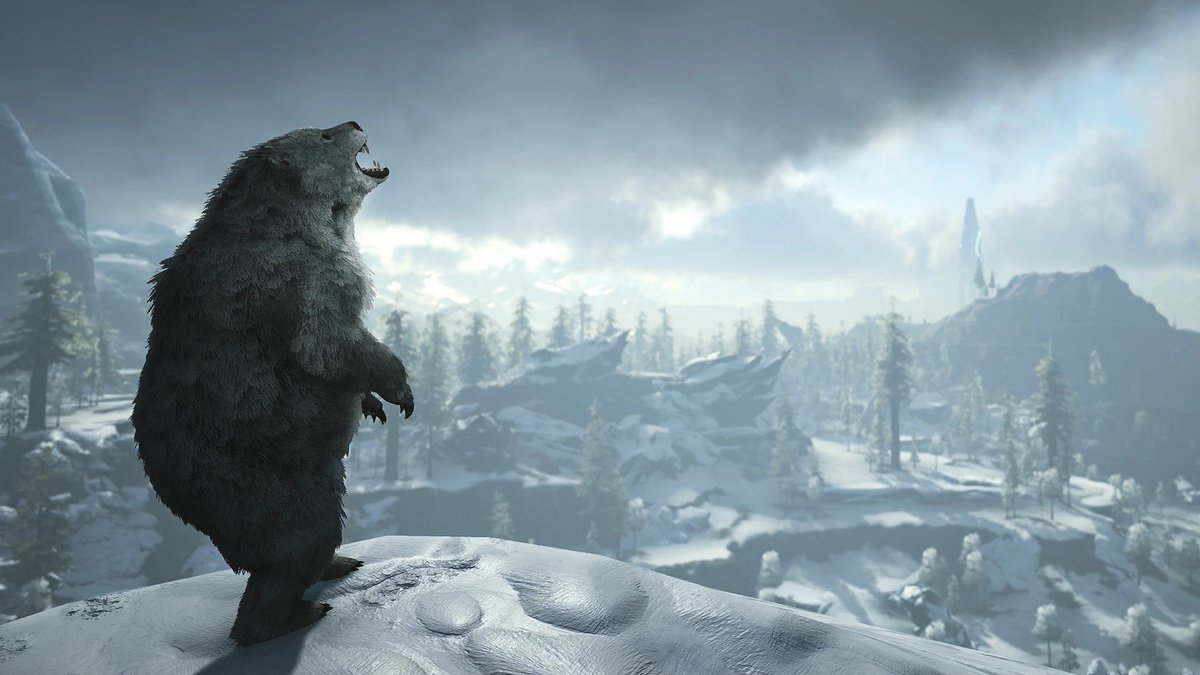 doesithaveabear's tweet photo. ARK: Survival Evolved has a bear!
Dire bears are initially hostile enemies that can be tamed and ridden. Once tamed, they can used to harvest Giant Bee Honey. https://t.co/BHe3Dyqm4R