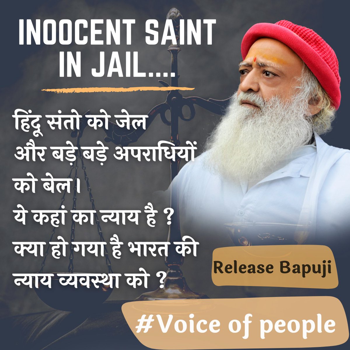 ReviewsOnBapuJi's tweet photo. Seekers of Justice from across the globe speak as the #VoiceOfIndia asking,
when over 93,000 prisoners were released in India during COVID for safety, Innocent In Jail Sant Shri Asharamji Bapu was denied a single day of relief despite crippling complications.

Justice Kahan Hain? https://t.co/BdD9Rkvhll