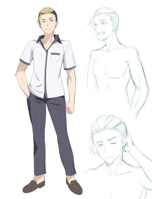 男描くのやだよーと泣きながらデザインした主人公です 