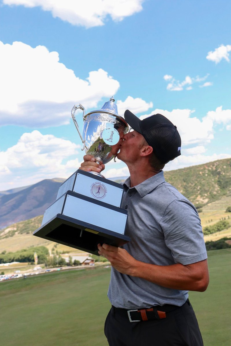 BYUmgolf's tweet photo. Congrats to our own Zac Jones who became the 18th Cougar to bring home the @UtahGolfAssn State Amateur Championship.
https://t.co/yn1WTTkRzk
πΈ: @jesserdodson
#byugolf #GoCougs #utahstateam https://t.co/GSozdyeLlv