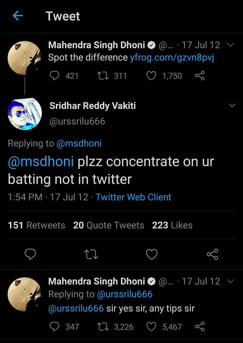 Vj_Mahi_freak's tweet photo. OTD 2012😂 #MSDhoni

@msdhoni #WhistlePodu
 https://t.co/VTHuX7m9ZL
